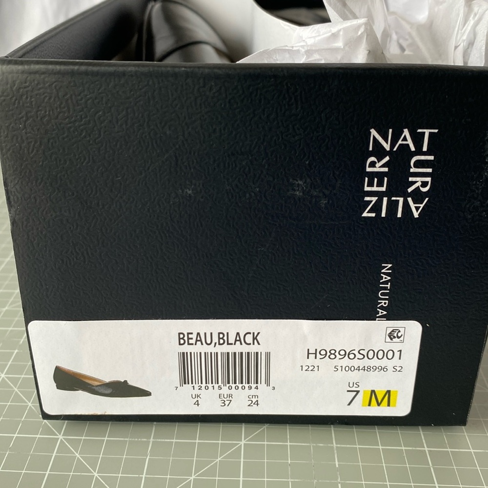 Naturalizer, Beau Flats, Black, 7M